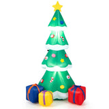 6FT Inflatable Christmas Tree Multicolored Gift Boxes Star Top, Built-in LED Lights, Waterproof 22450035