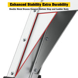 5 Step 375lbs Aluminum Rolling Platform Ladder W2529P251558