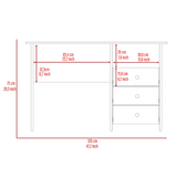 Computer Desk with Open Storage Shelf and 3-Drawers, Light Gray B097132887