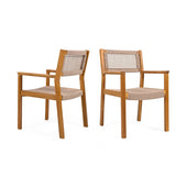 ZUN BRAIDED DINING CHAIR Light Brown N779P202840T