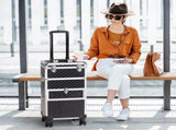 2-in-1 cosmetic case with LED three-color changing light, dual USB ports, dual-wire, slide-out front 02763179