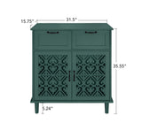 ZUN 2 Door 2 Drawer Cabinet, American Furniture, Suitable for Bedroom, Living Room, Study W688P179038