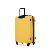 3 Piece Luggage Sets ABS Lightweight Suitcase with Two Hooks, Spinner Wheels, TSA Lock, , W28453579