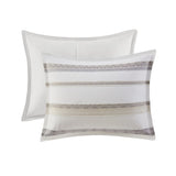 King/Cal King 3 Piece Clipped Jacquard Duvet Cover Set B03597384