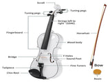 Full Size 4/4 Violin Set for Adults Beginners Students with Hard Case,Violin 67556095