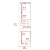 Seattle Bar Cabinet, Eight Bottle Cubbies, Two Large Open Shelves B128P322509