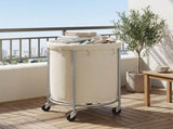 Rolling Laundry Hamper with Removable Bag, Large Capacity Laundry Basket on Wheels, XL, Cream & 29023507