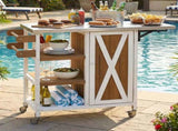 Foldable Outdoor Kitchen Island Patio Kitchen Island Outdoor Kitchen Cart Portable Prep Station with N719P380281Z