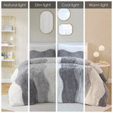 Twin/Twin XL Ombre Shaggy Faux Fur Comforter Set B035P148298