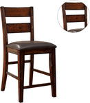 ZUN Dark Cherry Set of 2pcs Counter Height Dining Chairs Bold & Sturdy Design Chairs Dining Room B011P237465