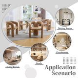 COOLMORE Contemporary Designed Velvet Fabric Upholstered Accent/Dining Chair /Barrel Side Chairs W395P224766