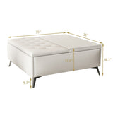 35 inch Wide Square storage benches Coffee Table with Lift Top Oversized Storage Ottoman in W1170P269768