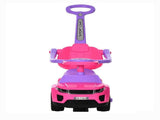 Pink 3-in-1 Kids Ride-On Push Car Stroller Sliding Car with Horn, Music, Lights & Secure Bar 22430753