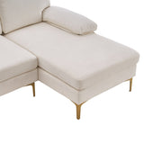 U-Shaped 4-Seat Indoor Modular Sofa Creamy-White 66522610