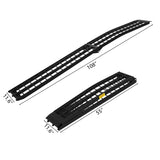 9ft Aluminum Plate Folding ATV Loading Ramp Black Pair Truck Trailer 1200 lbs 03466389