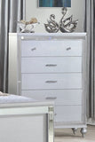 Mirror Framed Chest Made With Wood in Silver Color 808857880727