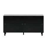 59" Rattan Dresser with Drawers, 6 Drawer Dresser for Bedroom, Clothes Storage Cabinet for Bedroom, W757P209512