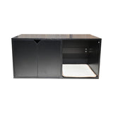 35.83" Cat Litter Box Enclosure Hidden Furniture , Modern Black Cat House with W1412P271585