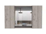 Ellegrini 1-Drawer Medicine Cabinet Light Grey B06280133