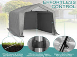 6X6FT Outdoor Storage Shelter Shed GREY 78659309