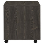 ZUN Dark Oak 2-Drawer File Cabinet with Casters B062P153725