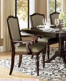 Dark Cherry Finish Armchairs Set of 2 Upholstered Seat and Back Nailhead Trim Wooden Furniture B011P186810