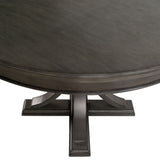 ZUN 44" Round Dining Table, Solid Wood Finish Classic Design For Dining room, Grey B03548932