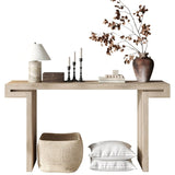 60inches Rustic Farmhouse Console Table , Distressed Wood Finish Entryway Sofa Side Table for Living W1445P330980