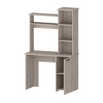 ZUN Grant Light Gray 3-Tier Storage Shelves Computer Desk B062P175112