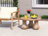 24" Round Mahogany Accent Table - Solid Wood, 110lbs Capacity, Indoor/Outdoor Use, Natural 66216560