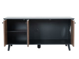 Litter Box Enclosure, Cat Litter Box Furniture with Hidden Plug, 3 Doors,Indoor Cat Washroom Storage 65310790