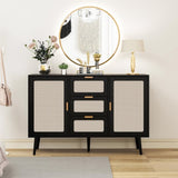 ZUN 2 Door 3 Drawer Cabinet, Accent Storage Cabinet, Suitable for Living Room, Bedroom, Dining Room, W688137475