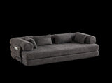78.7-Inch Convertible Sleeper Sofa Bed with Cylindrical Pillow, Chenille Folding Mattress Couch with W834P337412