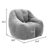 Bean Bag Chair with Filler, Bean Bag Sofa with Tufted Soft Stuffed Filling, Fluffy and Lazy Sofa, 83640348