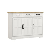 Farmhouse Buffet Cabinet Storage Sideboard with 3 Drawers and 3 Doors for Dining Living Room Kitchen W282138084
