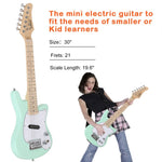 ZUN 30in Maple Fingerboard Mini Electric Guitar Kit with 5W Amplifier Bag 20480479