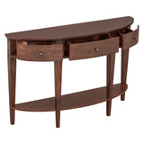 U-Style Modern Curved Console Table Sofa Table with 3 drawers and 1 Shelf for Hallway, Entryway, WF312995AAD