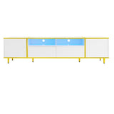 U-Can 70.9'' Modern TV Stand for TVs up to 80 Inches, Entertainment Center with 2 Shelves and LED N724P284377K