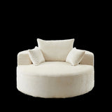 55'L Chenille Sponge single sofa,No Assembly Required,Fluffy Modern Sleeper Chair for Living room, W834P221027