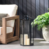 ZUN FRANK 23"H STAINLESS STEEL LANTERN 72191.00BLK