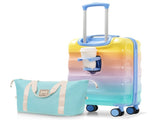 20" Carry-on Luggage with Cup Holder Lightweight Glossy Hardshell Suitcases with Spinner Wheels, 94062190