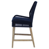 Dark Blue and Weathered Wash Counter Height Stools B062P145555