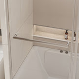 56-60 in. W x 62 in. H Frameless Double Sliding Tub Door, Bypass Tub Shower Door Soft Closing, W1573P205868