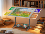 Wooden 1500 Piece Puzzle with Drawer, 35"*27.17" Adjustable Puzzle, 360&deg Tilting Puzzle W2641P306741