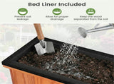 Detachable Bottom Garden Bed, Protective Coating Pine Planter for Herbs, Flowers & Vegetables 28" x 13062326