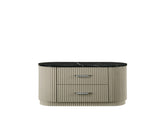 Travonte Gray Linen & Beige Nightstand B2756P504966