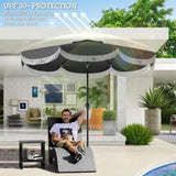 8.8FT Elegance Patio Umbrella, UPF 30 Outdoor Market Umbrella with 8 Ribs, Push Button 13271940