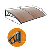 200 x 100 Household Application Door & Window Rain Cover Eaves Canopy Brown & 66120262
