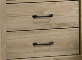 Elara 22"W Light Oak Finish 2-Drawer Nightstand Bedside Table with USB Charging Ports B061P360309