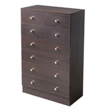 ZUN Modern Simple 7-Drawer Dresser Brown 01434832